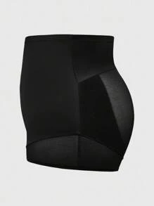 SHAPORA Plus Size Women Solid Color Casual Shorts, Shapewear Bottom - Black - View 6