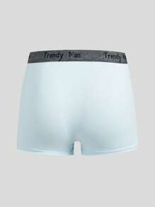 Men's Letter Print Elastic Waist Comfortable Boxer Briefs,5 Pcs - Multicolor - View 8