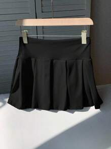 Comfortcana 女式可爱针织褶皱超短迷你裙夏季