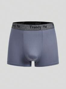 Men's Letter Print Elastic Waist Comfortable Boxer Briefs,5 Pcs - Multicolor - View 5