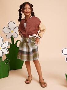 Mini mi 时尚女孩棕褐色带扣露趾平底凉鞋 - 俏皮又舒适 - 棕色 - 查看 6