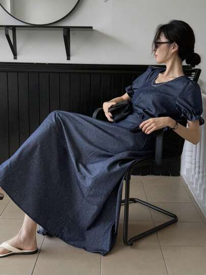 DAZY 复古牛仔两件套，复古风，精致优雅，修身设计