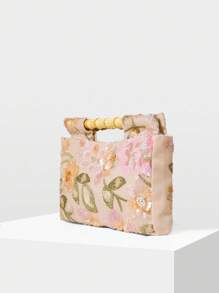 MOTF PREMIUM 撞色亮片刺绣手提包 - 彩色 - 查看 3