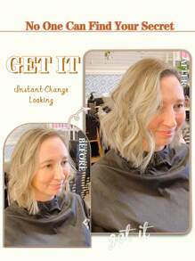 女式直發頭飾真人發，10 英寸女式髮飾無劉海頂接發發片適合稀疏頭髮假髮