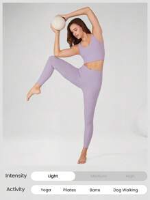 GLOWMODE FeatherFit™ U Back Cropped Active Tank Top Low Impact Yoga Daily