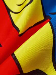 SUPERMAN X SHEIN 1pc Cartoon Print Apron, Unisex Waterproof Cooking/Baking Apron, Suitable For Superhero Cosplay