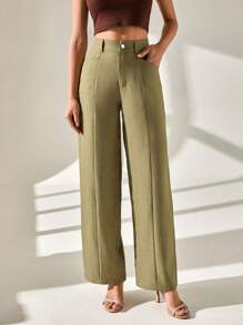 CLARA VERO Pantalones rectos de unicolor informales para mujeres