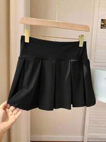 Comfortcana 女式可爱针织褶皱超短迷你裙夏季