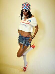 ROMWE J-Fashion Y2K Cyber Girl Punk Harajuku Grunge Hem Design Women Low Waist Mini Denim Skirt - Màu xanh lam - Xem 2