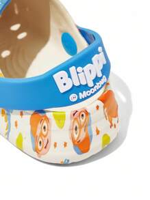 Blippi X SHEIN 可爱恐龙卡通白色 EVA 透气凉鞋，适合幼儿男孩，轻便防滑，保护脚趾，适合室内或室外使用，男女通用 - 彩色 - 查看 7