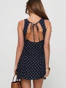 Cévolie Women's Polka Dot Mini Dress, Simple & Fashionable, Casual Everyday Wear