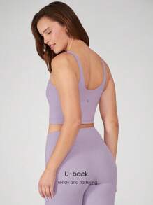 GLOWMODE FeatherFit™ U Back Cropped Active Tank Top Low Impact Yoga Daily