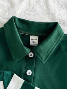 Vintaside Kids 2pcs Baby Boys Summer POLO Shirt Top Two Sets, The Use Of Knitted Fabric, Loose Version Type, Moderate Thickness, Navy Blue Tone Calm Atmosphere, Striped Printing Fashion Bright, Showing The Style Of Leisure Vitality. POLO Collar Design Adds A Hint Of Elegance, Suitable For To Play, With Denim Shorts And Sneakers, Like A Handsome Little Gentleman, Home Leisure, Wedding, Vacation, School Study, Performance Activities, To Participate In Parties