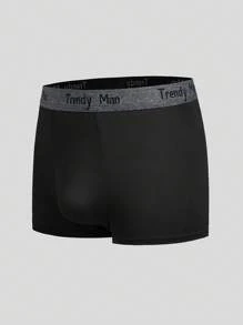 Men's Letter Print Elastic Waist Comfortable Boxer Briefs,5 Pcs - Multicolor - View 11