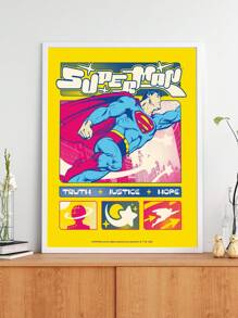 SUPERMAN X SHEIN 装饰海报非常适合家庭、客厅、卧室、办公室、浴室、厨房装饰 - 无框，适合客厅、卧室和餐厅 - 彩色 - 查看 7