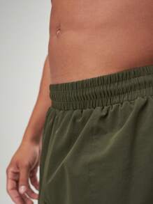 ARC Activewear Performance Shorts Running Basketball Quick Dry Fitness Gym Workout Training Training Shorts - Dark Green - View 6