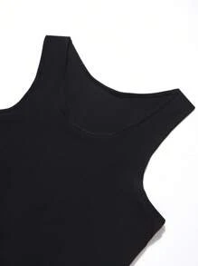 SHEIN 男士纯色无缝塑身衣，无袖