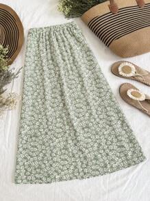 SHEIN Tween Girls Casual Vacation Fashion Ditsy Floral Mini Skirt Fall Winter