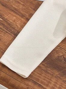 SHEIN Tween Girls Short Jacket Lightweight Outerwear With Elegant Ruffle Collar Fall Winter - Apricot - View 4