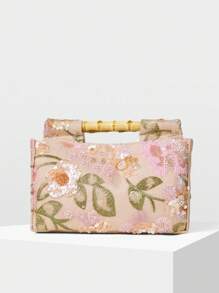 MOTF PREMIUM 撞色亮片刺绣手提包 - 彩色 - 查看 2