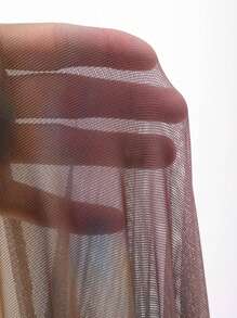 DAZY 扎染开叉下摆网眼上衣（不带胸罩）外出上衣透明秋季服装长袖女式上衣 - 彩色 - 查看 9