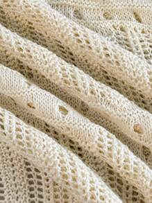 Franclia Femeii toamna iarna pulover cu mânecă lungă din lână tricotată cu gol tiv caisă