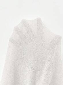 Chiquease Commuting Casual Versatile Summer Beach Linen Knitted Sweater Fall Winter Cloth For Women - White - View 7