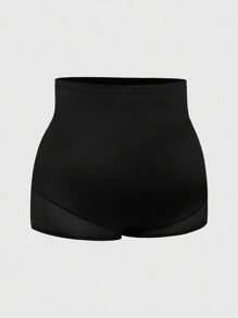 SHAPORA Plus Size Women Solid Color Casual Shorts, Shapewear Bottom - Black - View 7
