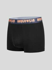 Snug Zone Men's Letter Waistband Casual Comfortable Boxer Briefs,5 Pcs - Multicolor - View 12