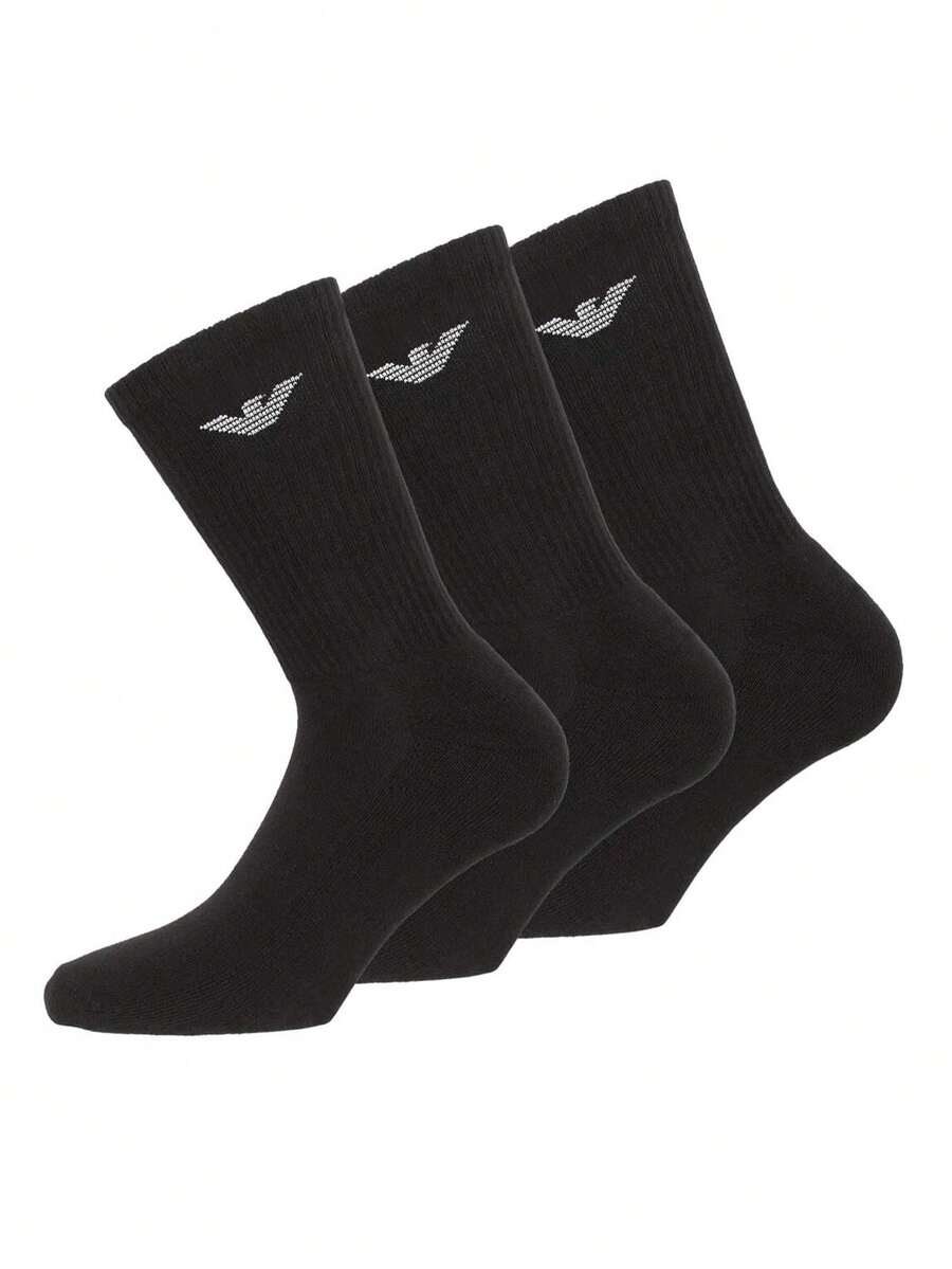 Emporio Armani SOCKS 3 PACK - Black - View 1