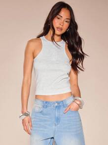 MUSERA Racer Neck Button Front Fitted Tank Top Summer Cute Vacation Sexy Casual Lounge Airport Comfy Cute Basics Fall