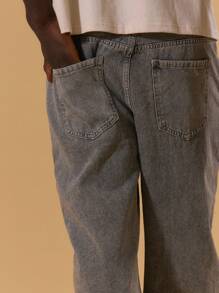 Musero Jeans anchos de mezclilla desgastada con botones, estilo calle para vacaciones de primavera y verano