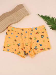 5pcs/Set Cartoon Print Tween Boys' Boxer Briefs - Multicolor - View 7