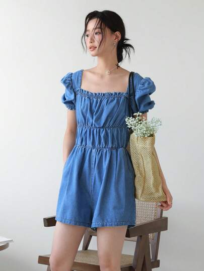 K-Vae 女士时尚牛仔背带裤和连体裤，适合夏季女士夏季服装、女士毕业服装、女士度假服装、乡村音乐会服装、女士音乐会服装、女士邮轮服装、老钱风格女士、外出服装、女士节日服装、女士度假服装、女士生日服装、可爱夏季服装