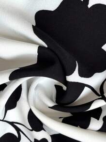 Breezaya Đầm chữ A in hoa thêu hoa tay ngắn cổ chữ U thanh lịch cho nữ - Nhiều màu - Xem 4