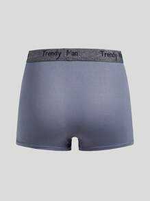 Men's Letter Print Elastic Waist Comfortable Boxer Briefs,5 Pcs - Multicolor - View 4