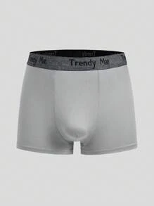 Men's Letter Print Elastic Waist Comfortable Boxer Briefs,5 Pcs - Multicolor - View 19