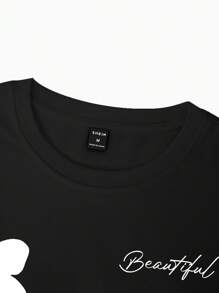 Manfinity Joysei Men's Fashion T-Shirt And Shorts Set, Suitable For Summer - Black - View 4