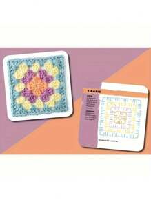 50pcs/Set Crochet Pattern Cards, 50 Cards + 1 Manual, Crochet Teaching Card Set, Can Be Sewn On Clothes, Bags And Other Fabrics, Fashionable And High-Quality Crochet Set