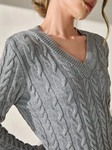 Damen Schwarzer Pullover Co-Ord mit kontrastierendem Detail-Pullover und Hose