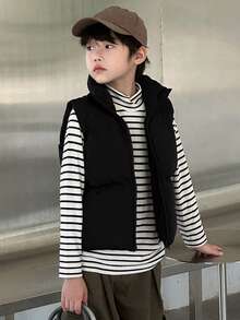 DAZY Gepolsterter Mantel für Tween Jungen für den Herbst, Weste für den Winter