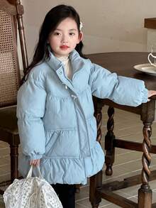 Dazy Kids Young Girl Girls' Padded Coat For Fall - Baby Blue - View 3