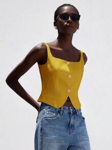 Aveloria Modichic 法式优雅无袖修身U领女士通勤背心