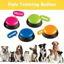 1 Pc/4 Pcs Dog Voice Recording Button, Pet Communication Training Buzzer, Teach Dog To Talk, No Battery,Gift, Present, Celebration(Without Battery)