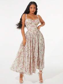 SHEIN SXY Plus Size Women's Spring&Summer Elegant Sexy Floral Print Umbrella Swing Halter Resort Dresses,Suitable For Everyday Wear, Sweet,Romantic,Western Wear,Cruise Attire,Music Festival,Concert,Carnival Party,Beach Vacation,Holiday,Date Night,Birthday,Bachelorette Party Outfit ,Gyaru,Ibiza,Nashville,Break,Rave,Modest,Chic,Club,Cute,Casul,Shopping, Streetwear,Going Out,Coquette,Easy To Match&Looks Slim,Accent Your Body,Flatter The Figure,Flattering Silhouette,Curve - Multicolor - View 11