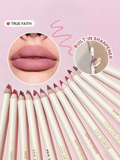 SHEGLAM Lip Facts Lipliner-True Faith Cremig-Matter Lipliner-Stift Hohe Pigmentierung Verblasst Nicht So Leicht Seidig-Weiches, Mattes Kontur-Make-Up FüR Die Lippen Marke SchöNheit Make-Up Kosmetik FüR Damen MäDchen Perfekt FüR Winter FrüHling Ideal FüR Y2K Schick Elegant Mode Geeignet FüR Geburtstag Geschenk Party Fertig Beste Farbe