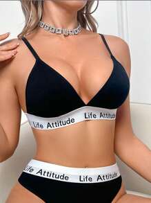 SHEIN 3pcs Seamless Solid Color Wire Free Comfort Bras - Multicolor - View 5