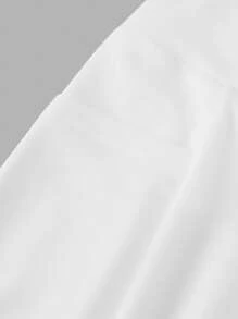 SHEIN Tween Girl White Summer Athletic Workout Yoga Phone Pocket Leggings,Casual Sporty Mesh Inset Skinny Fitted High Elastic Opaque Knit Bottoms For School - White - View 4