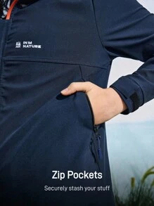 In My Nature Women's Casual Versatile Hooded Outdoor Jacket - Navy Blue - View 6