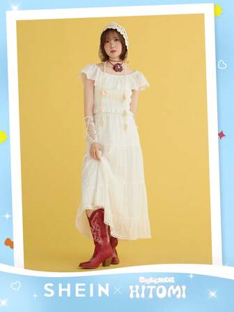 DAZY 2pcs/Set Women's Spring/Summer Off Shoulder Ruffle Top And Mini Skirt